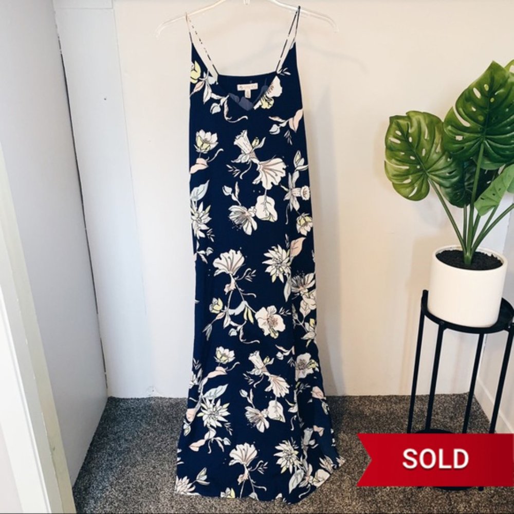 SOLD - Floral Maxi Dress with Side Slits